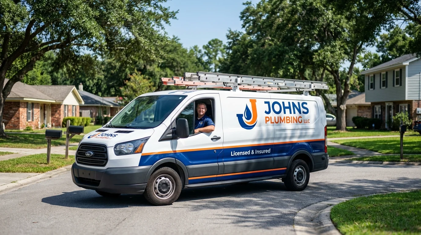 Johns Plumbing LLC service van in Monticello, KY